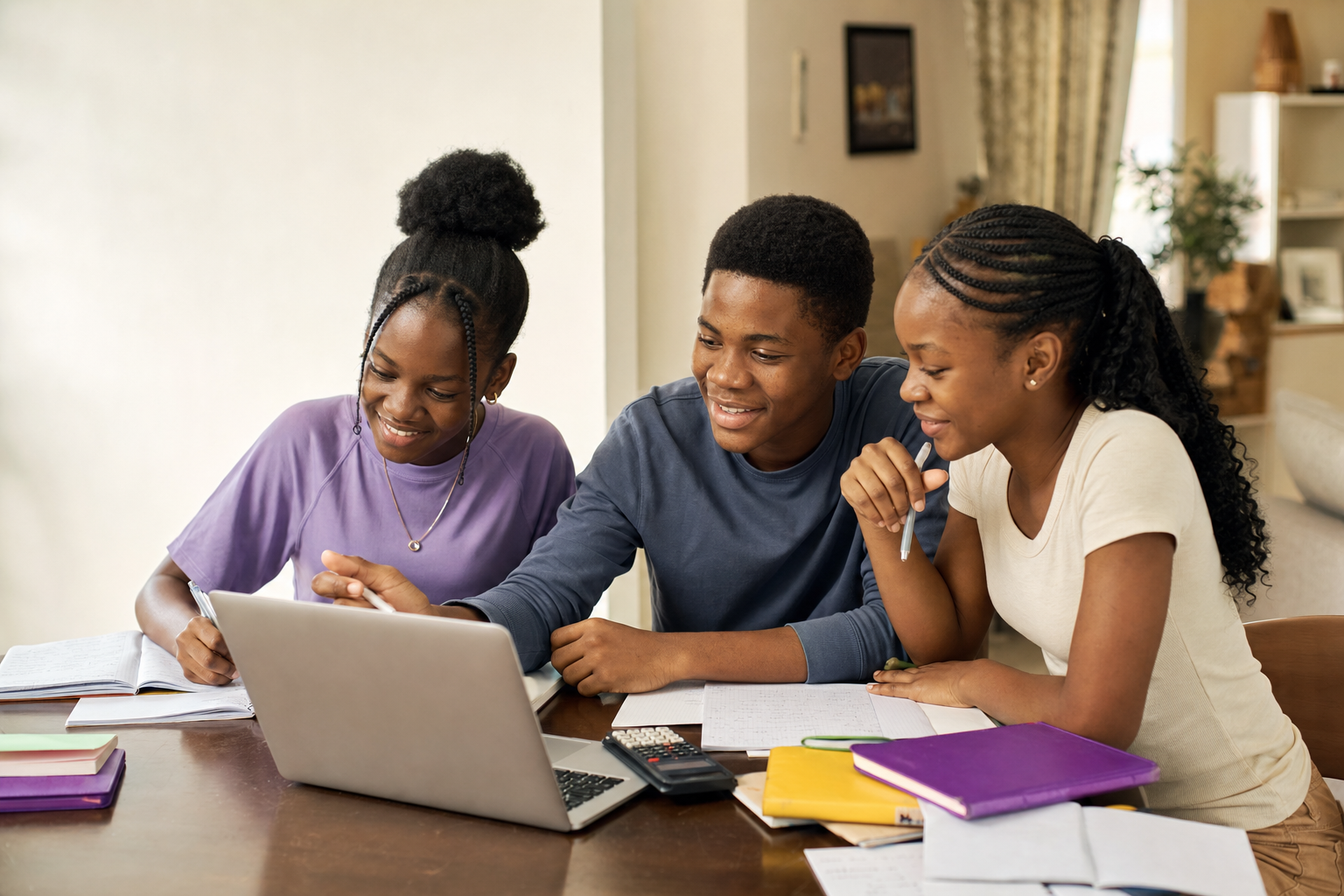 Nigerian students learning together